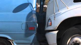Hit by a driver who was at work